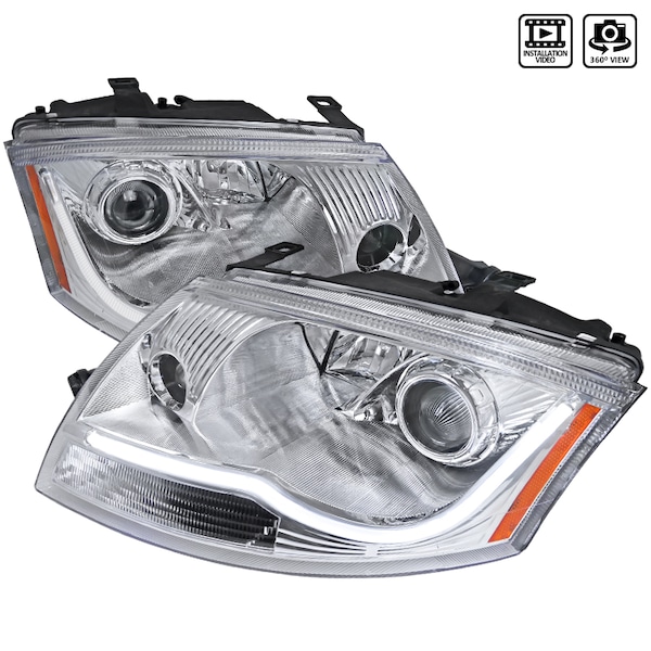 Spec-D Tuning 99-06 Audi Tt Projector Headlight Chrome Housing 2LHP-TT99-RS - main